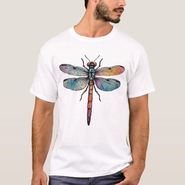 Bunte Libelle T-Shirt (Vorderseite)