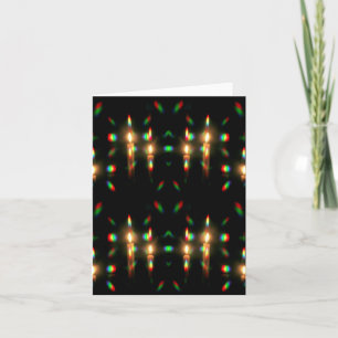 Bunte Lichter Kerzen Karte