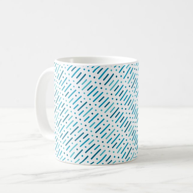 Bunte Linien und Punkt-Muster Kaffeetasse (Vorderseite Links)