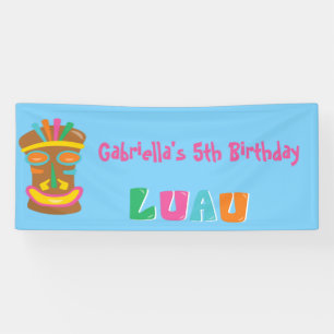 Bunte Luau Party Tiki Fahne Banner