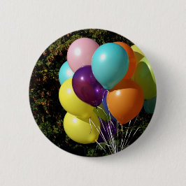 Bunte Luftballons Button