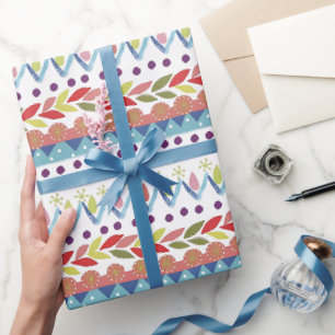 Bunte lustige Doodle-Geschenkpapier Geschenkpapier