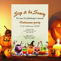 Bunte Lustige Gruselige Cocktails Trinken Hallowee