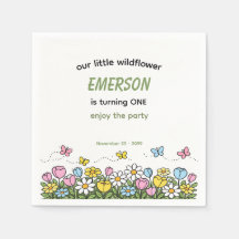 Bunte Lustige Kleine Wildblume 1. Geburtstag