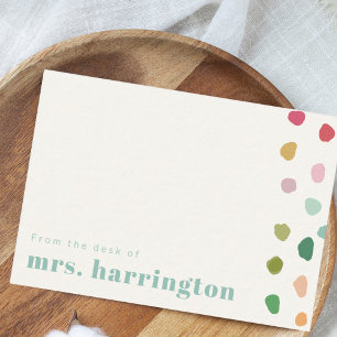 Bunte lustige Lehrer-Flat-Notizkarte Mitteilungskarte