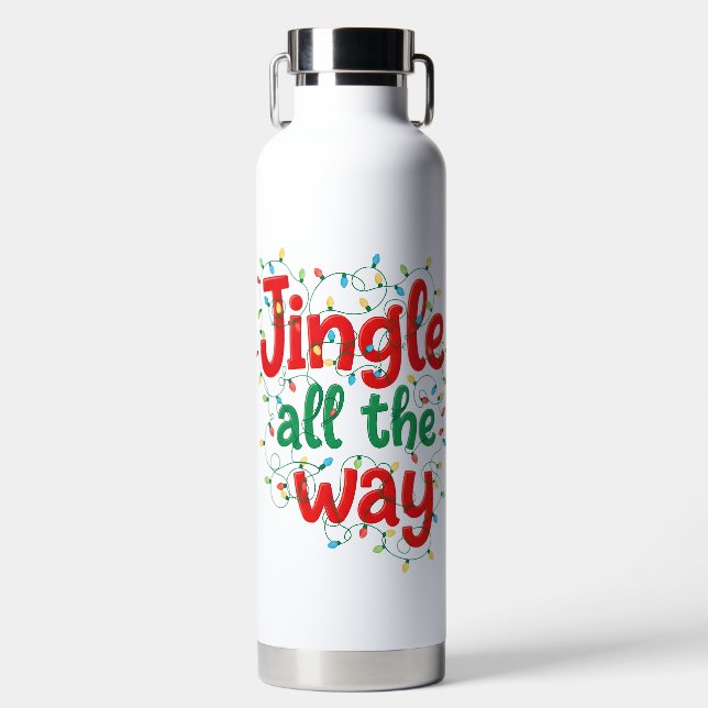 BUNTE LUSTIGE WEIHNACHTS-SPRÜCHE TRINKFLASCHE (Vorderseite)