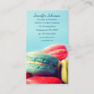 Bunte Macarons Plätzchen-Visitenkarte Visitenkarte