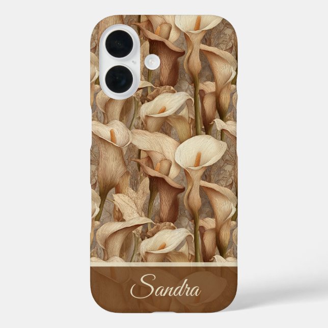 Bunte Mädchen Geschenk Calla Lilien Maßgeschneider Case-Mate iPhone Hülle (Rückseite)