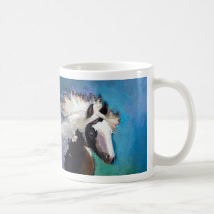 Bunte Malereikunst der Sinti und Kaffeetasse