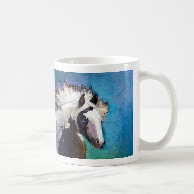 Bunte Malereikunst der Sinti und Kaffeetasse (Rechts)