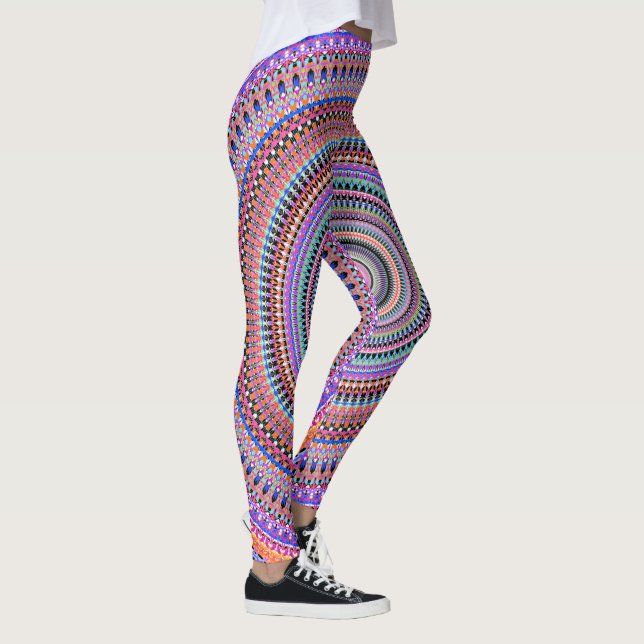 bunte Mandala-Designs Leggings (Rechts)