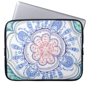 Bunte Mandala-Laptop-Hülse Laptopschutzhülle