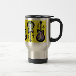 Bunte Mardi Gras Gitarren Reisebecher