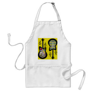 Bunte Mardi Gras Gitarren Schürze