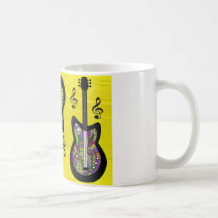 Bunte Mardi Gras Gitarren Tasse