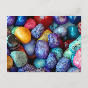 Bunte Marmorkies Postkarte