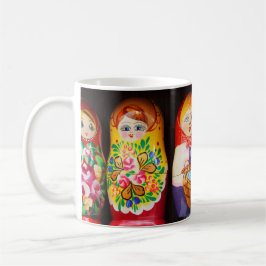 Bunte Matryoshka Puppen Tasse