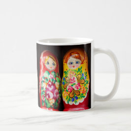 Bunte Matryoshka Puppen Tasse