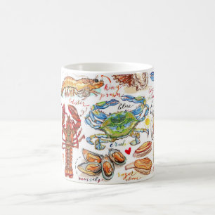 Bunte Meeresfrüchte  Kaffeetasse