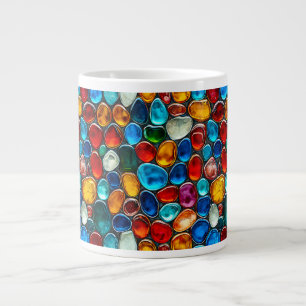 Bunte Meereskiesel Jumbo-Tasse