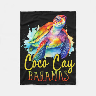 Bunte Meeresschildkröten-Familienurlaub Coco Cay H Fleecedecke