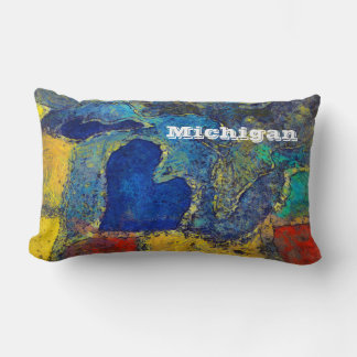 Bunte Michigan-Grafik-lumbales Reise-Kissen Lendenkissen