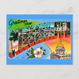 Bunte Mississippi Grüße Postkarte