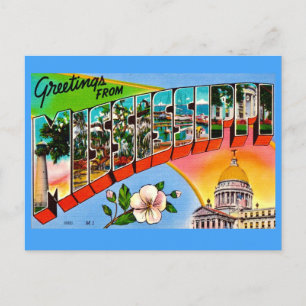 Bunte Mississippi Grüße Postkarte