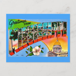 Bunte Mississippi Grüße Postkarte