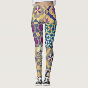 Bunte Mittelmeer- u. ägäische traditionelle Leggings