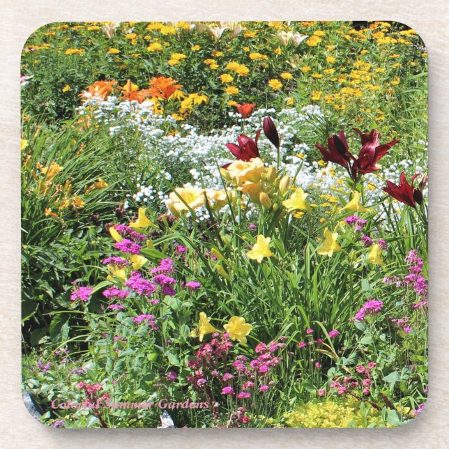 Bunte mittlere Sommer-Gärten! Untersetzer