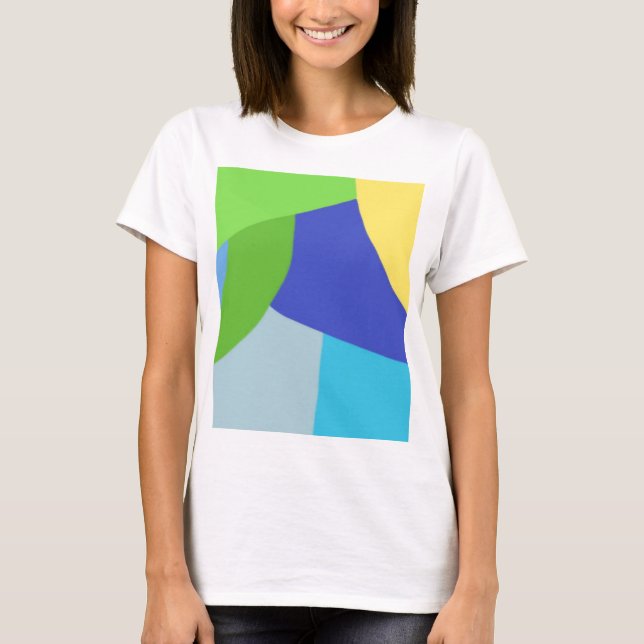 bunte moderne abstrakte Kunst T-Shirt (Vorderseite)