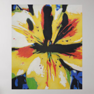 bunte moderne Blume abstrakte Kunst Poster
