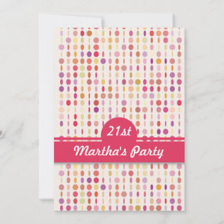 Bunte Münzen Einladung zum Geburtstag