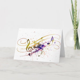 Bunte Musik-Spritzer Karte