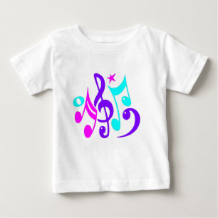 Bunte musikalische Anmerkungen Baby T-shirt