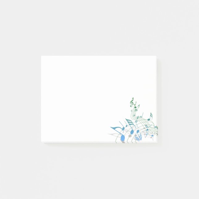 Bunte musikalische Anmerkungen des Musikfreund-| Post-it Klebezettel (Vorderseite)