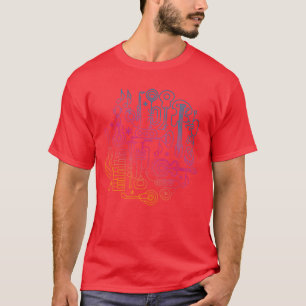 bunte Musikinstrumente lustig T-Shirt