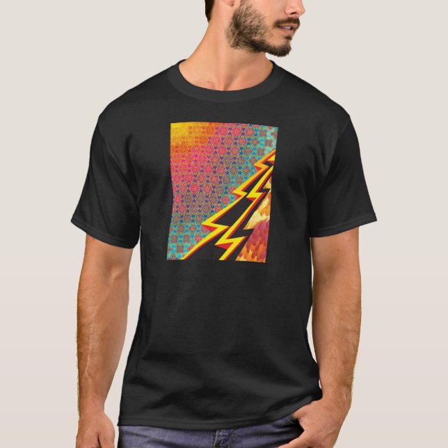 Bunte Muster-Schaffung "Blitz Gordon " T-Shirt (Vorderseite)