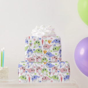 Bunte Narwale für Kinder Geschenkpapier