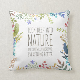 Bunte Natur inspiriertes Zitat| Throw-Kissen Kissen