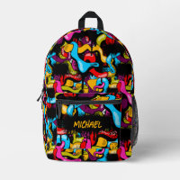 Bunte Neon-Graffiti-Hip-Hop- Street-Art-Kinder
