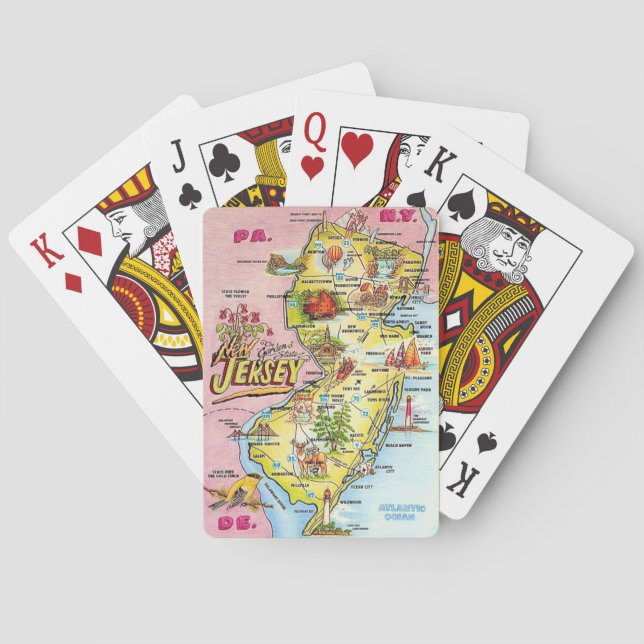 Bunte New Jersey Karte Spielkarten (Rückseite)
