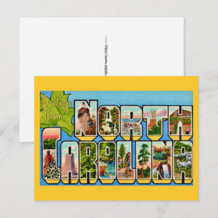 Bunte Nordkarolina-Postkarte Postkarte