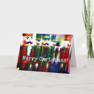 Bunte Nussknacker-Soldaten Frohe Weihnachten