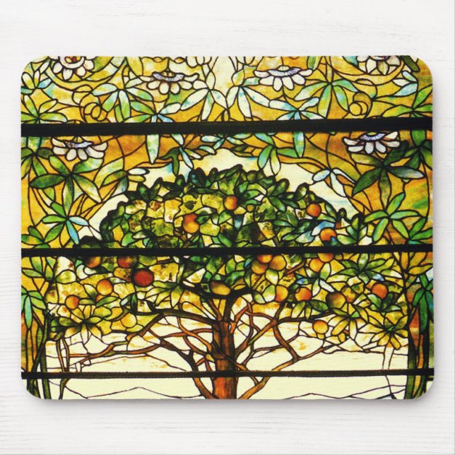 Bunte Obstbaum von Louis Tiffany Mousepad (Vorne)