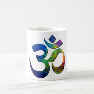 Bunte OM-Yoga-Symbole Tasse