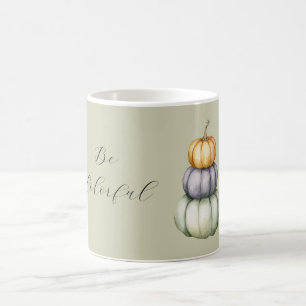 Bunte Orange Lila Minze Kürbisse Kaffeetasse