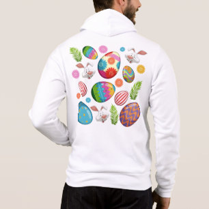 Bunte Oster-Eier Häschen-Gesichter-23172 Hoodie