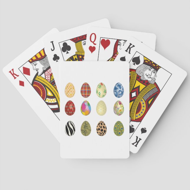 bunte Oster-Eier Spielkarten (Rückseite)